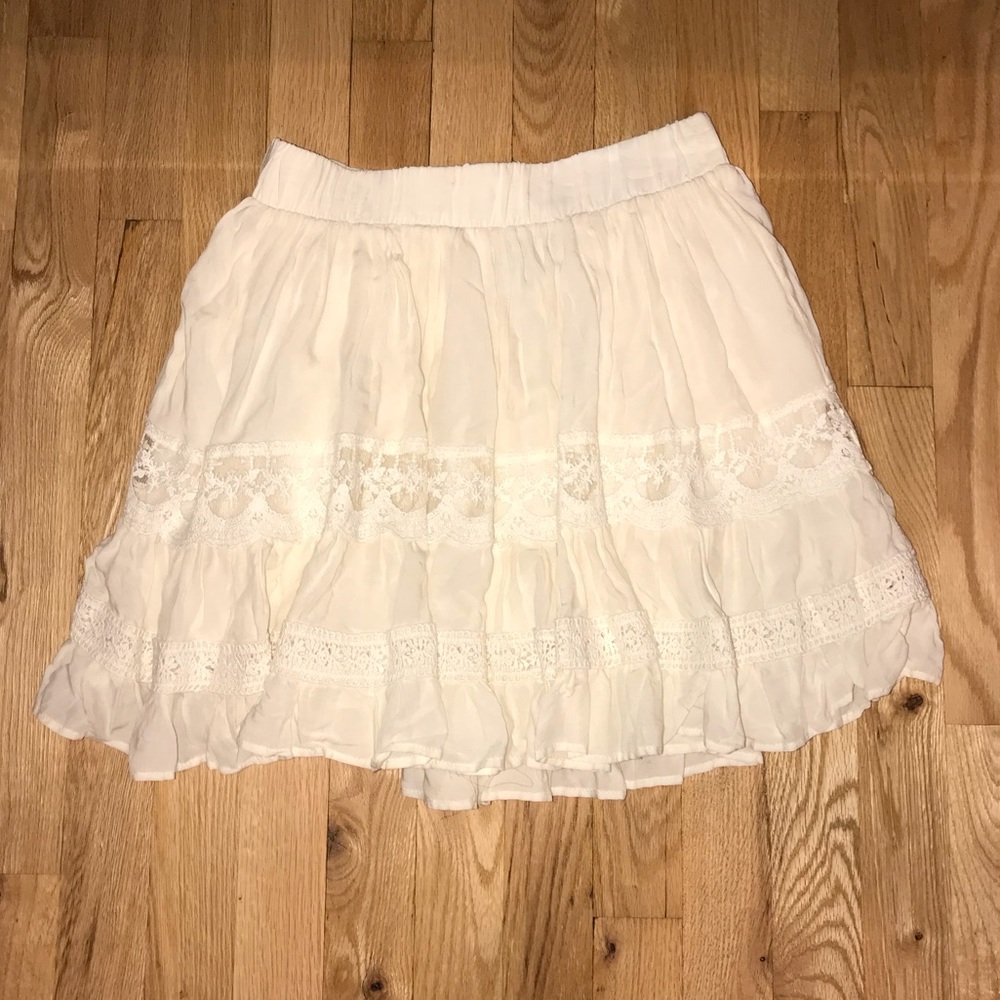 White Flowy Skirt